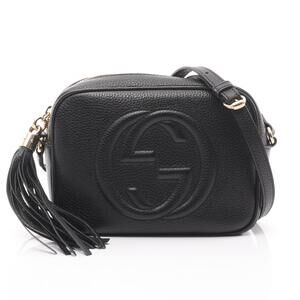 Gucci Soho Disco Bag Interlocking GG Shoulder Leather Black